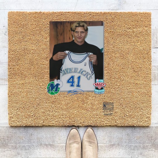 Discover Luka Doncic Mitchell & Ness Dirk Nowitzki Draft Jersey Coir Doormats