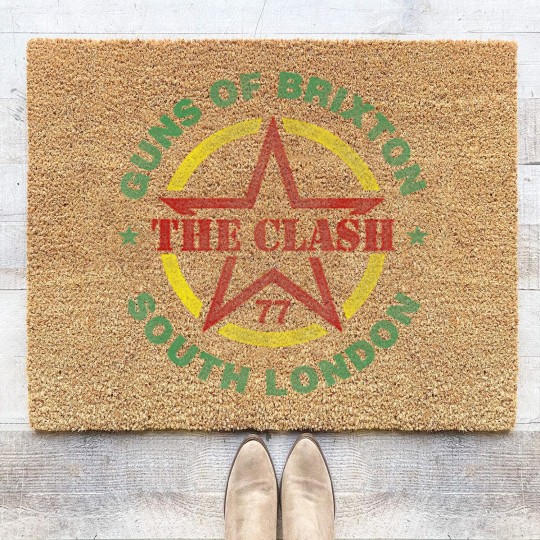 Discover the clash guns of brixton t Coir Doormats