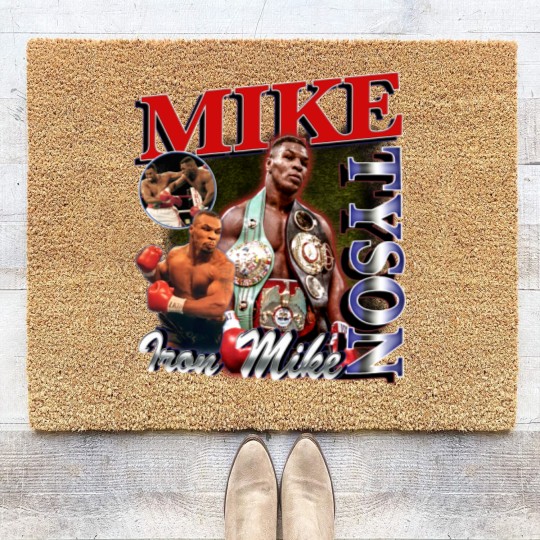 Discover Vintage Wash Mike Tyson Coir Doormats, Vintage Acid Wash