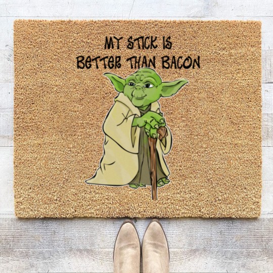 Discover My Stick is Better Than Bacon - Bad Lip Reading Coir Doormats