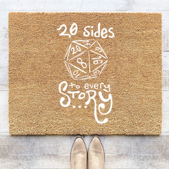 Discover 20 Sides to Every Story - Dungeons and Dragons - Dungeons And Dragons - Coir Doormats