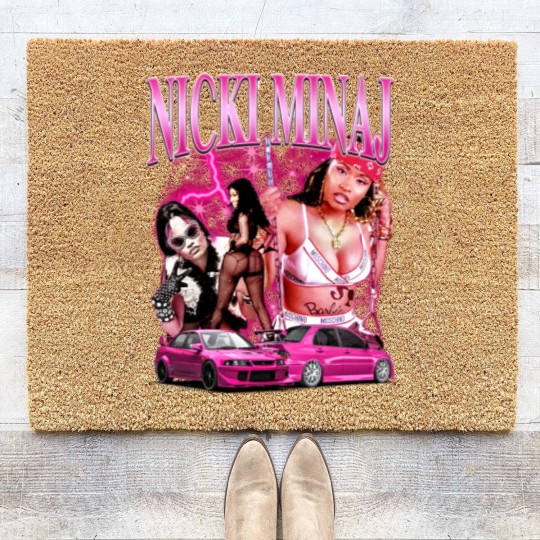 Discover Nicki Minaj Barbie World Comic Coir Doormats, 90S Vintage Merch Ice Spice Coir Doormats