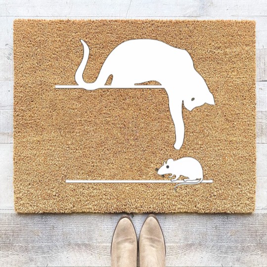 Discover Cat and mouse - Animals - Coir Doormats