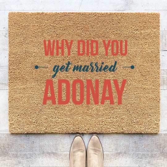 Discover Colombian English - Why did you get married adonay Coir Doormats