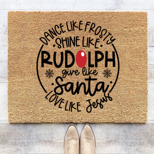 Discover Santa Coir Doormats, Love like Jesus, Dance like Frosty, Christmas Coir Doormats
