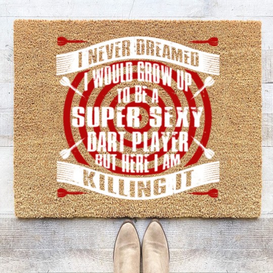 Discover Super Sexy dart player 2 Coir Doormats