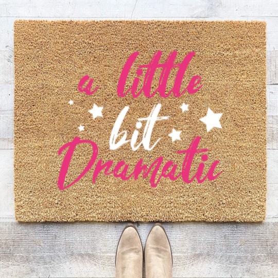 Discover Dramatic Drama Queen Girl Sister Daughter Funny Coir Doormats