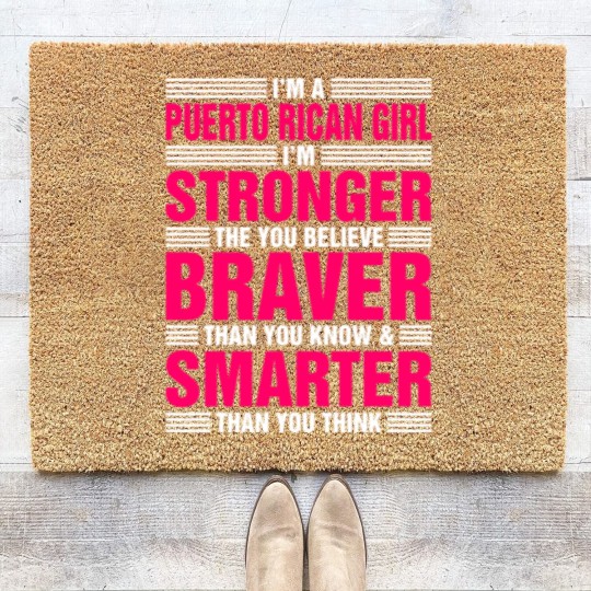Discover Im A Puerto Rican Girl Coir Doormats