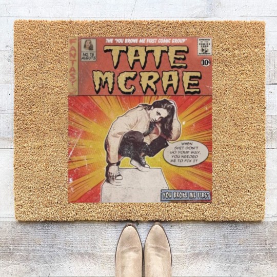 Discover Tate Mcrae Comic Coir Doormats, 90S Vintage Merch