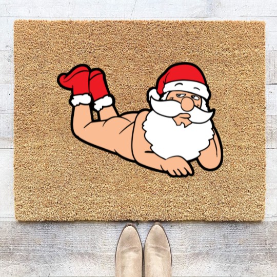Discover Funny Sexy Santa Claus Xmas Merry Christmas Winter Coir Doormats