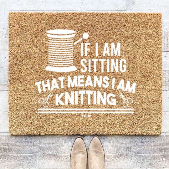 Discover Knitting needle hand knitting Coir Doormats