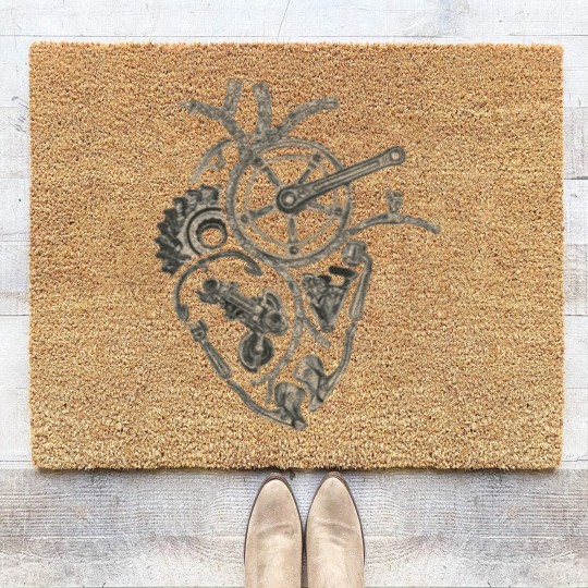 Discover Anatomical Cycling Heart | Essential Coir Doormats