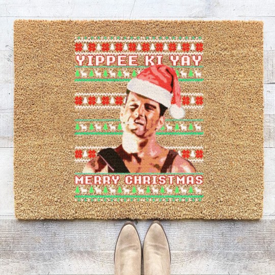 Discover Yippe Ki Yay Funny ugly sweater christmas - Ylp | Essential Coir Doormats