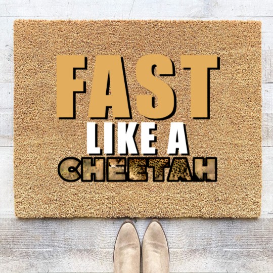 Discover Fast Like A Cheetah Coir Doormats