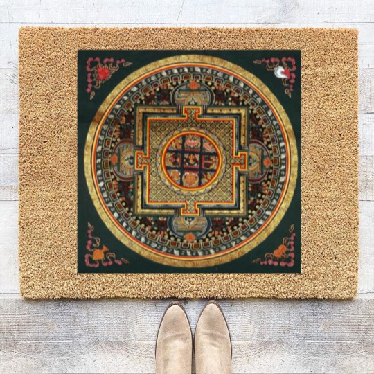 Discover Kalachakra Mandala Coir Doormats