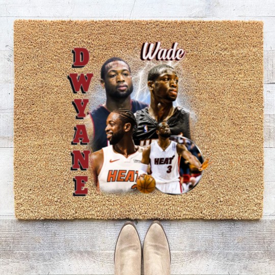Discover Dwyane Wade Vintage Coir Doormats, Vintage 90s Graphic Style Dwyane Wade Coir Doormats