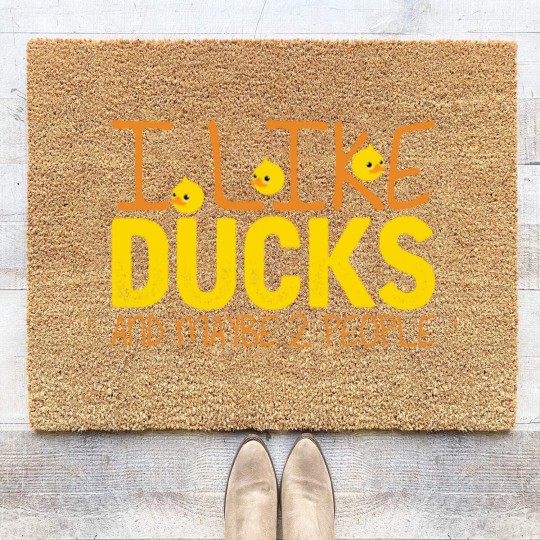 Discover Ducks Joke Pun People Duck Duckling Ducky Coir Doormats
