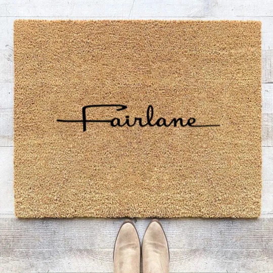 Discover Fairlane Script Coir Doormats