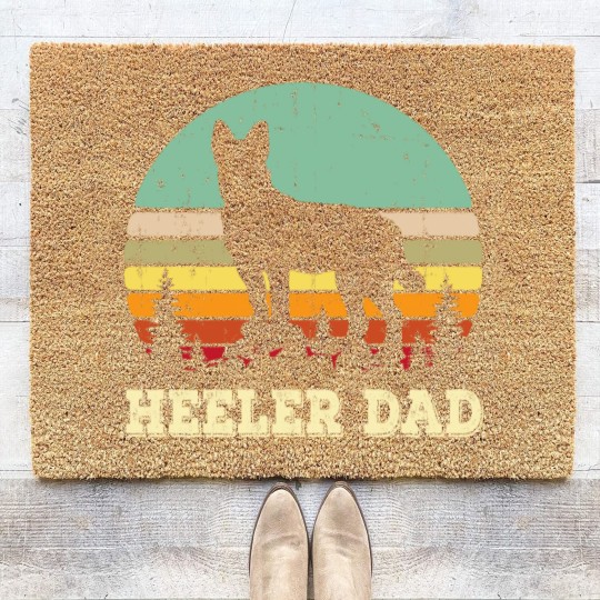 Discover Australian Cattle Dog Red Blue Pet Heeler Dad Cute Mens Gift Coir Doormats
