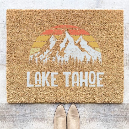 Discover Vintage Retro Lake Tahoe Coir Doormats