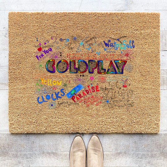 Discover Coldplay World Tour 2023 Coir Doormats, Vintage Coldplay Tour Coir Doormats