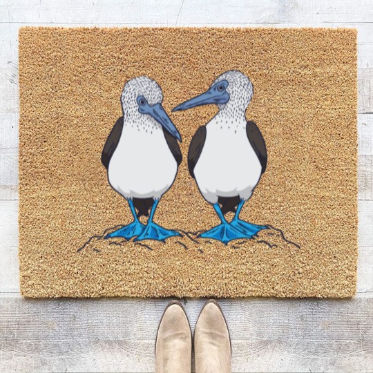 Discover Blue Footed Booby Birds Coir Doormats