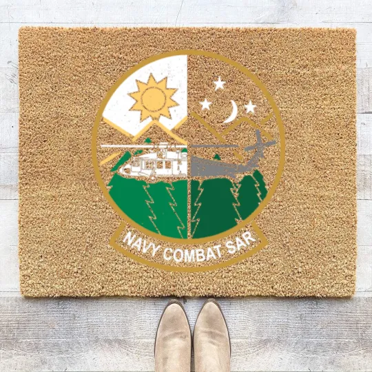 Discover Navy Combat SAR - Navy Combat Search And Rescue - Coir Doormats