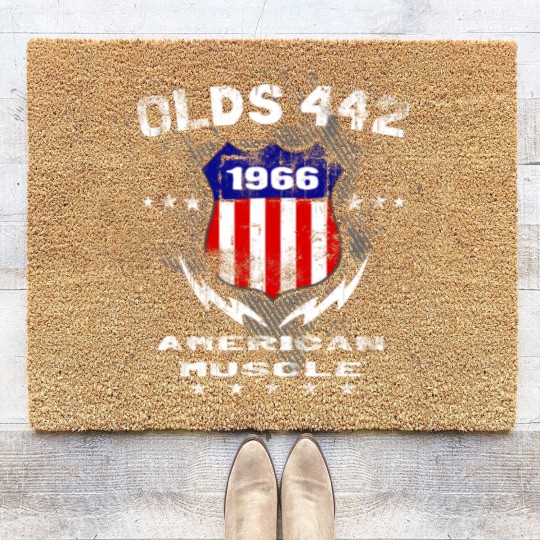 Discover 1966 Olds 442 American Muscle v3 Coir Doormats