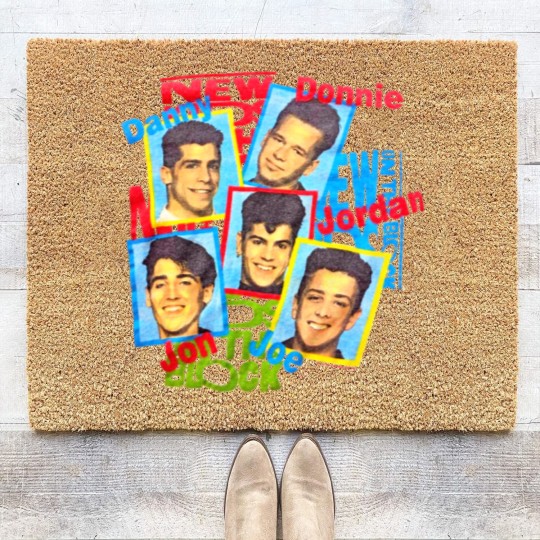 Discover NK on The Block Coir Doormats, Vintage NKOT Block Pink Coir Doormats