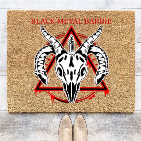 Discover Black Metal Barbie - Black Metal - Coir Doormats