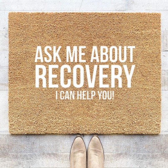 Discover Ask me about recovery sobriety recovery aa sponsor Coir Doormats