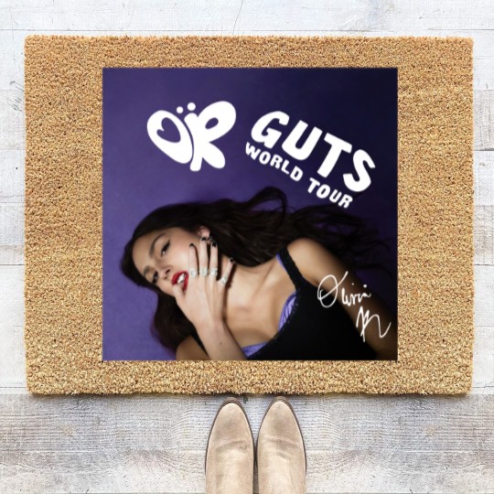 Discover Olivia Rodrigo GUTS World Tour 2024 Coir Doormats Olivia Rodrigo Retro Coir Doormats Gift Fans, Olivia Rodrigo GUTS Album Coir Doormats