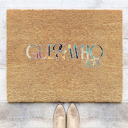 Discover ITZY Guess Who Logo Abstract Coir Doormats