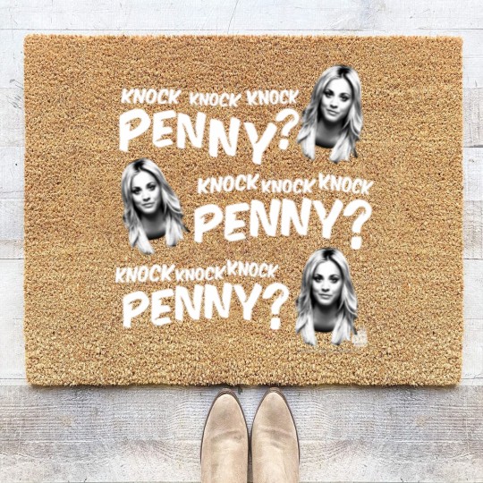 Discover the big bang theory knock knock knock penny t Coir Doormats