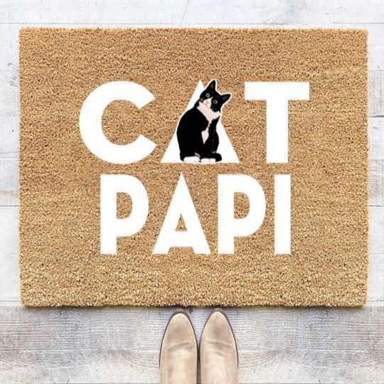 Discover Men's Cat Dad Coir Doormats for Daddy Funny Father's Day Coir Doormats Gift PAPI - Mens Cat Dad - Coir Doormats