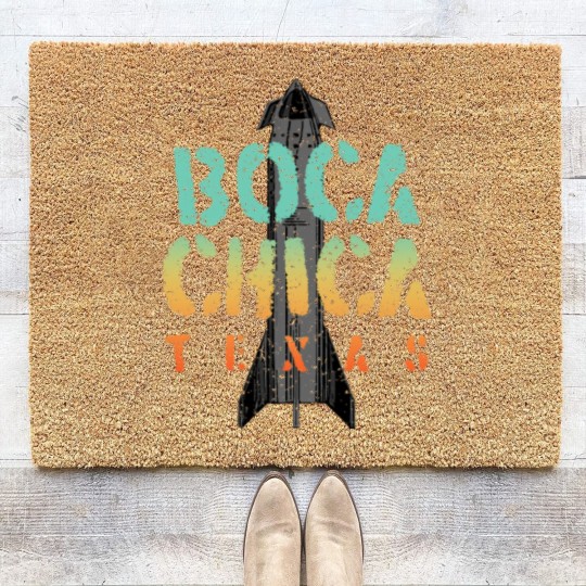 Discover Boca Chica Texas Starship Cool Retro Coir Doormats