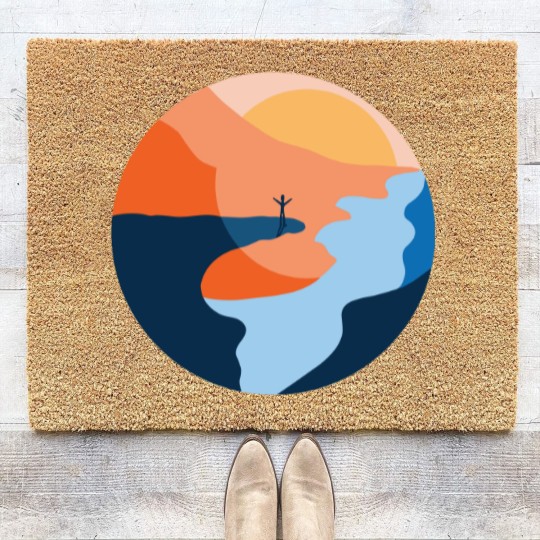 Discover Trolltunga Fjord Norway Souvenir Gift Coir Doormats