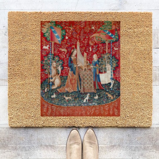 Discover Lady and Unicorn Medieval Tapestry Coir Doormats