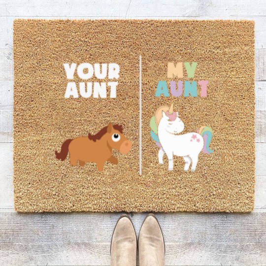 Discover Unicorn Aunt Coir Doormats