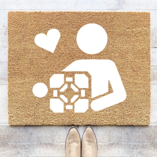Discover Adesivo Companion Cube Portal Coir Doormats