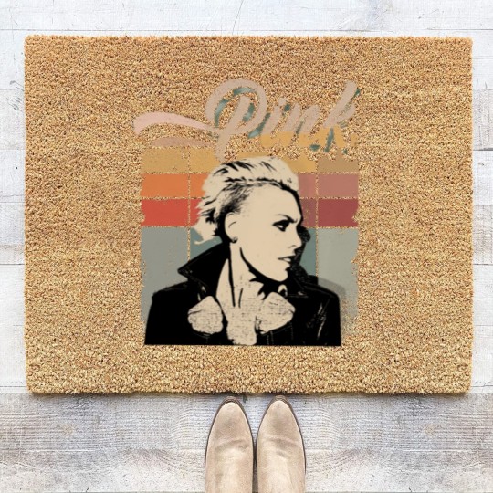 Discover Retro P!nk Pink Coir Doormats, Music Tour 2023 Coir Doormats Pink Summer concert Coir Doormats