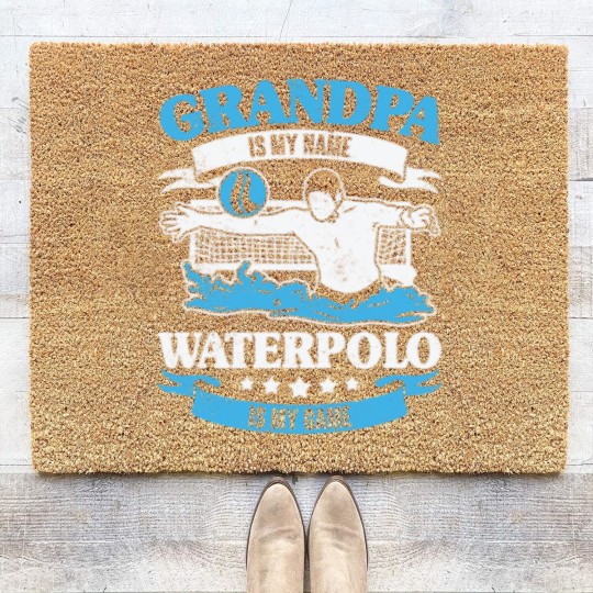 Discover Grandpa Is My Name Waterpolo Is My Game Coir Doormats