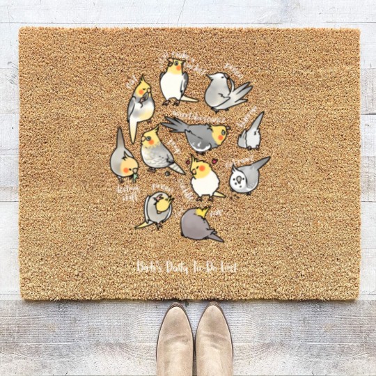 Discover Cockatiel'S Daily To-Do List Coir Doormats