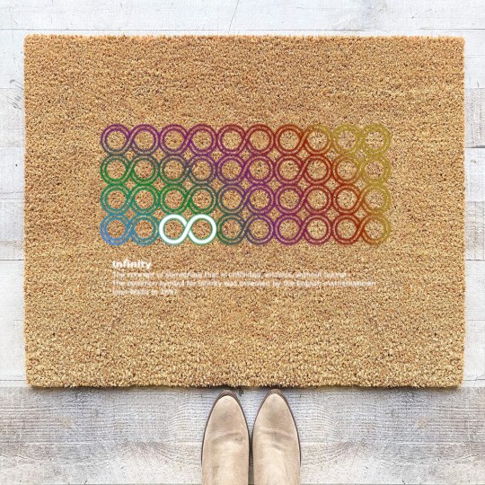 Discover Infinity math symbol Coir Doormats