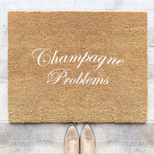 Discover Champagne Problems - funny humor retro Coir Doormats - XS-5X - Soft Blend Adult Unisex Soft Coir Doormats