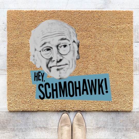 Discover Larry David Curb Your Enthusiasm "Schmohawk"funny Coir Doormats
