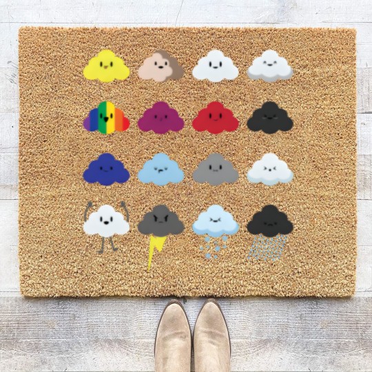 Discover Rain Drops Cloud Rainy Wet Clouds Cloudy Day Mood Coir Doormats
