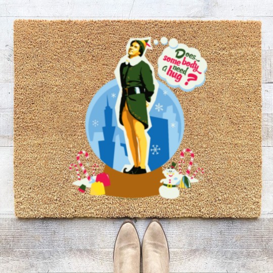 Discover Elf Does Somebody Need A Hug Coir Doormats
