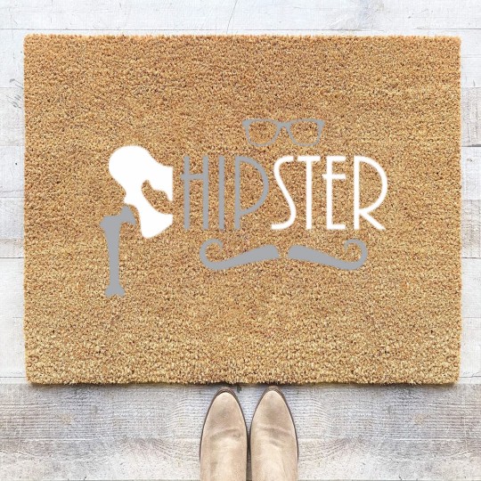Discover Funny Hipster Hip Replacement Surgery Recovery Coir Doormats