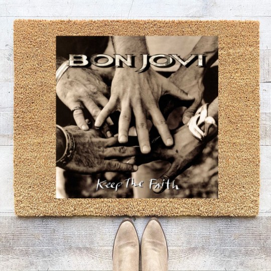 Discover bon jovi keep the faith Coir Doormats